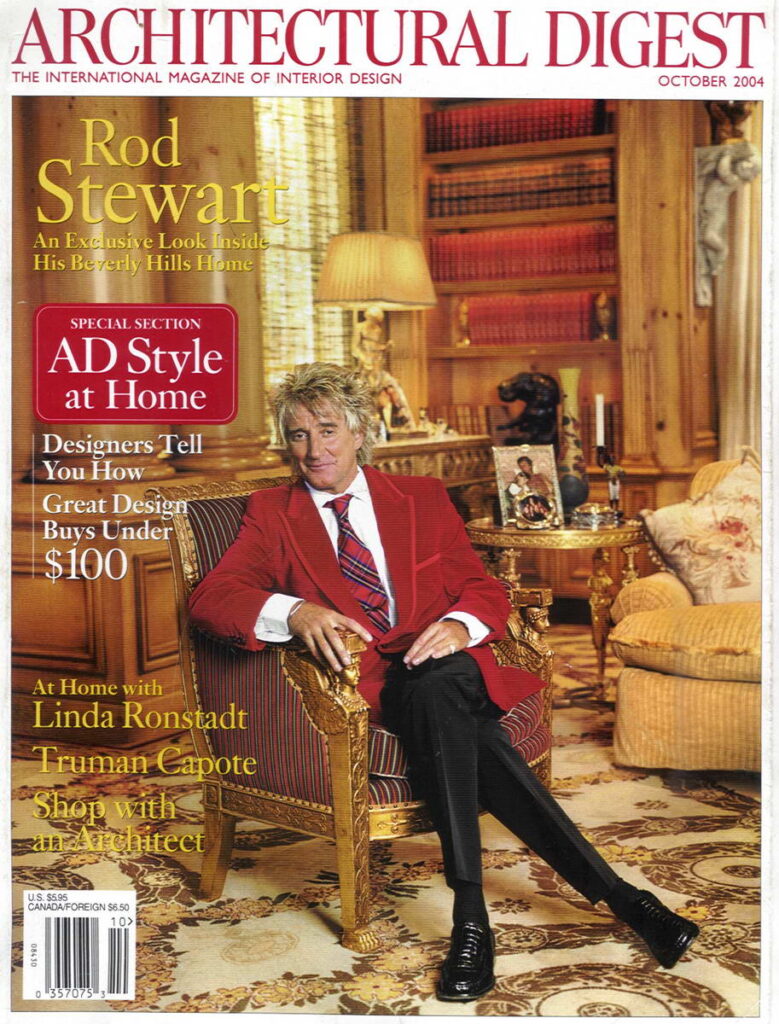 Dhoku contemporary rug design featured in Architectural Digest magazine