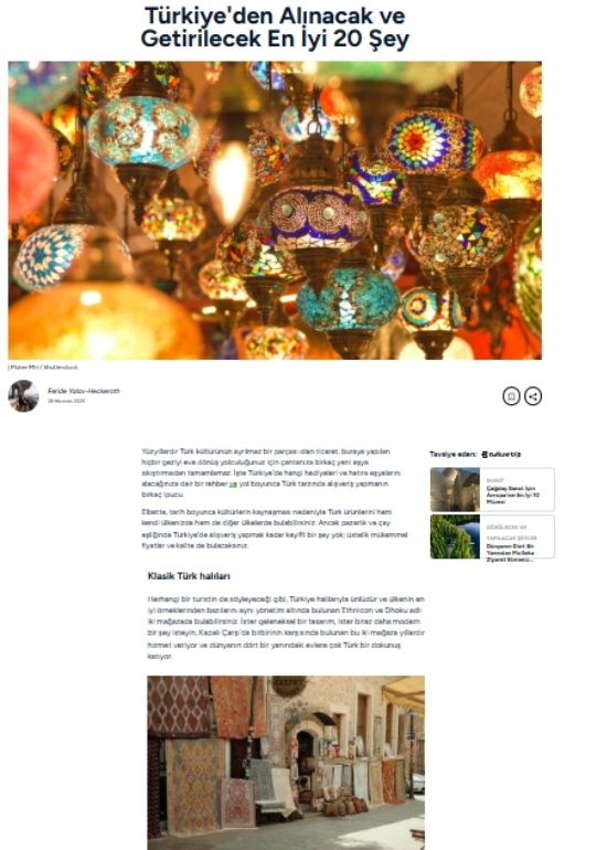 Dhoku rugs featured in online lifestyle article highlighting Turkish craftsmanship