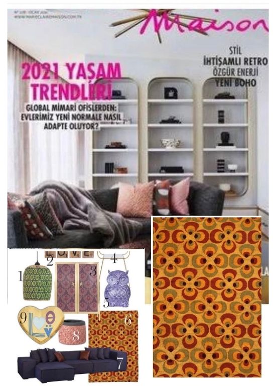 Dhoku contemporary rugs featured in interior design spread showcasing modern living spaces
