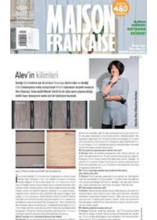 Dhoku carpets featured in Maison Française interior design publication