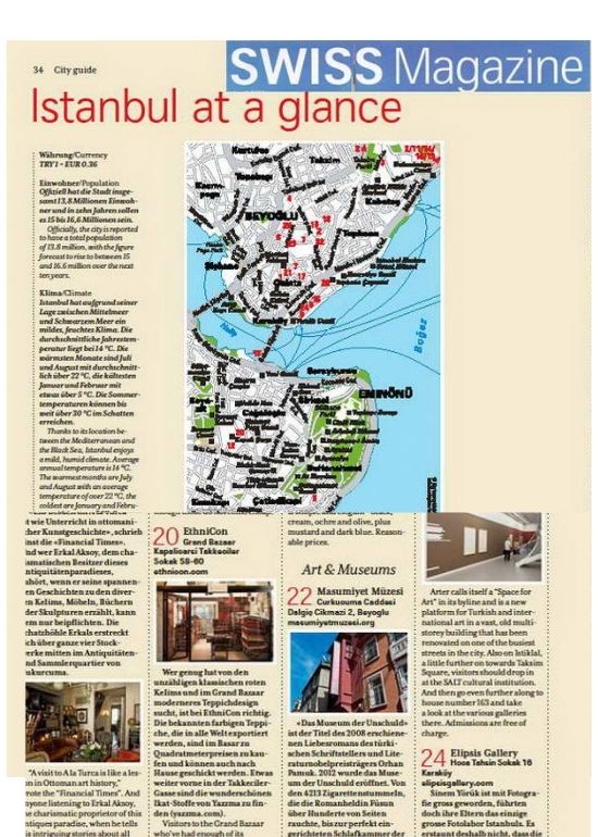 Dhoku carpets featured in Swiss Magazine highlighting Istanbul design culture