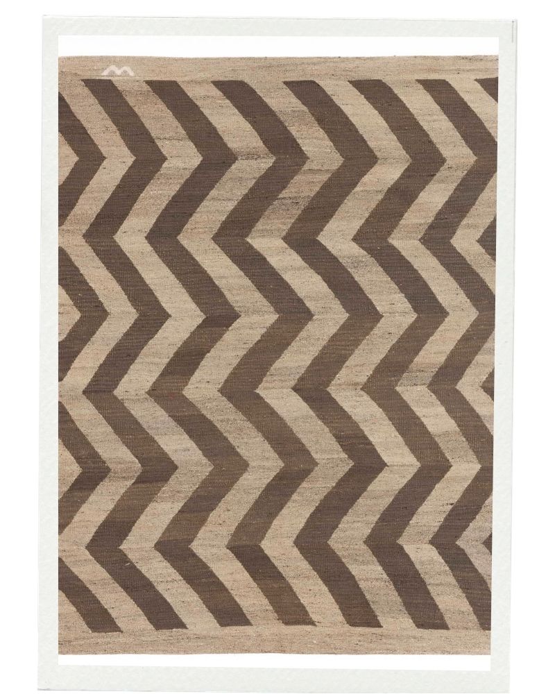 Chocolate brown dhoku rug