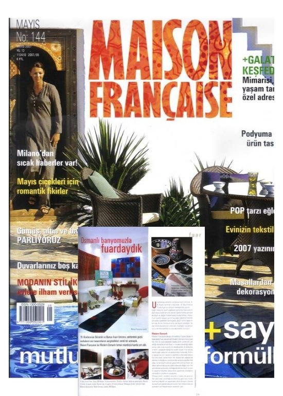 Dhoku rugs featured in Maison Française magazine highlighting interior styling